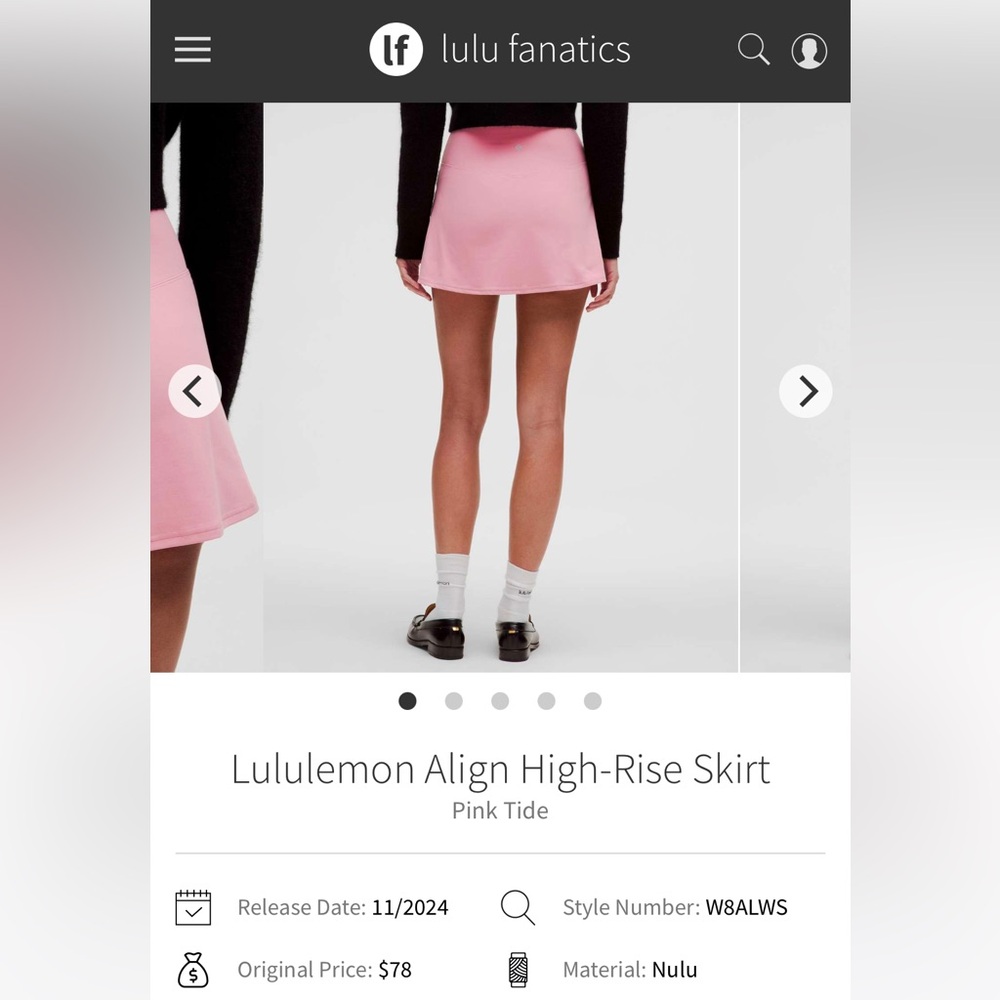 Lululemon Align High-Rise Skirt Pink Tide - Picture 12 of 12